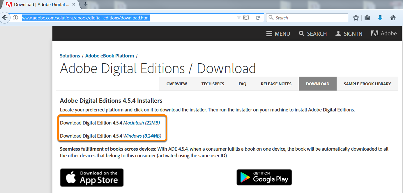 download adobe digital editions 1.7.2 mac